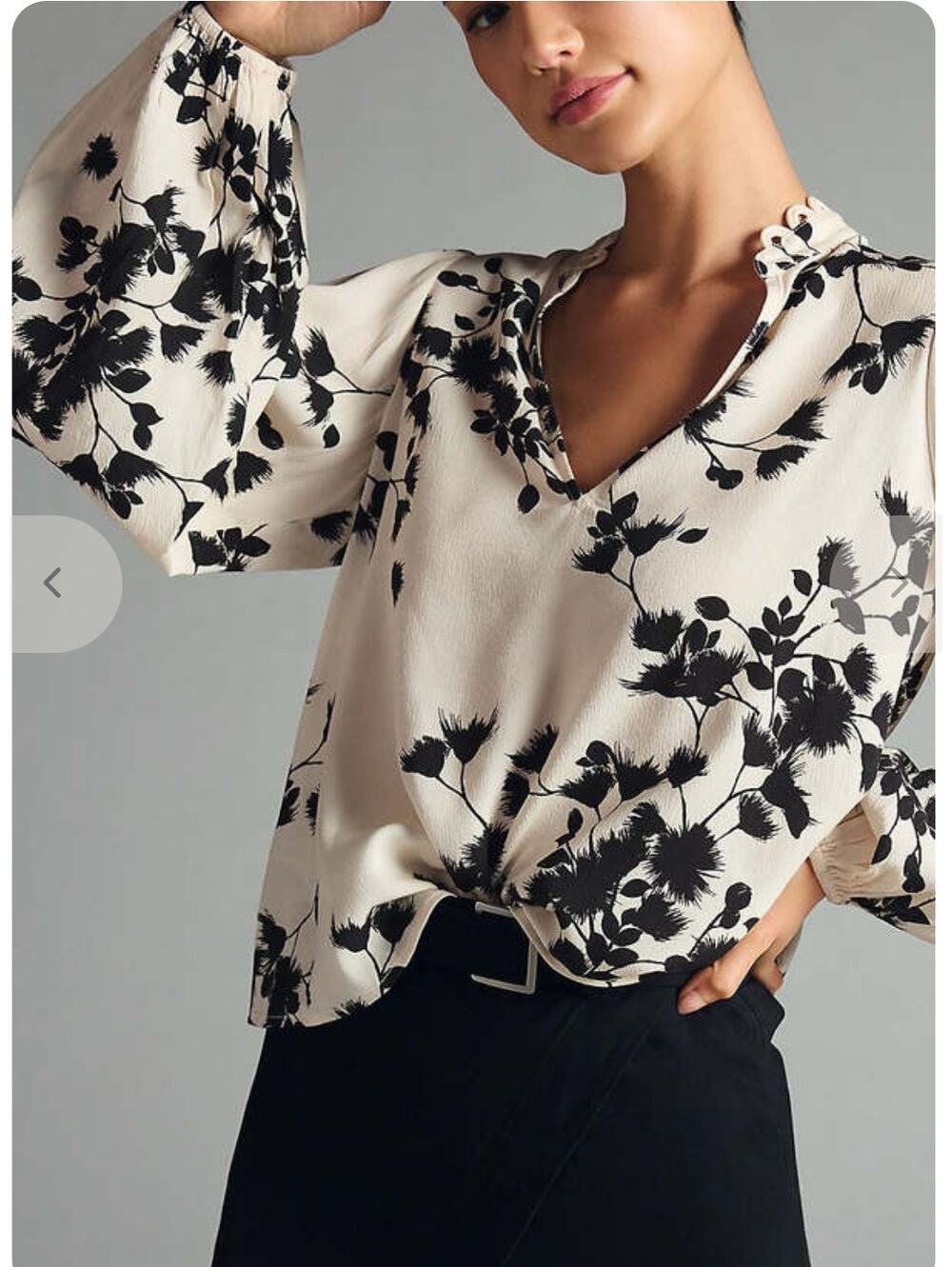 The Odells The Robin Top Floral Blouse Size Medium Romantic Boho Quiet Luxury